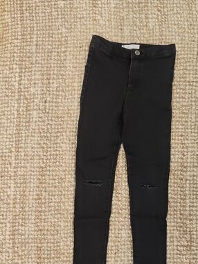 Zara Black Kids Skinny Jeans with Knee Rips